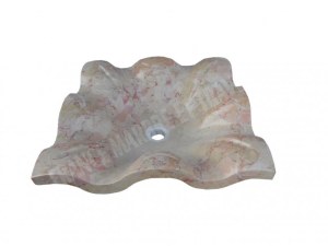 Marbre Beige Rosalia Vasque Feuille 40x40 cm