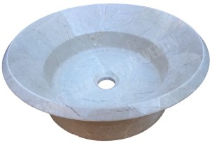 Marbre Marfil Beige Vasque Modèle Coupelle