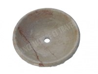 Marbre Marfil Beige Vasque Modèle Bol Eclaté