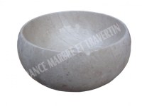 Marbre Marfil Beige Vasque Modèle Lentille