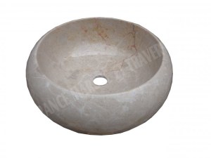Marbre Beige Marfil Rosalia Vasque Modèle Lentille