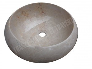 Marbre Beige Marfil Rosalia Vasque Modèle Lentille