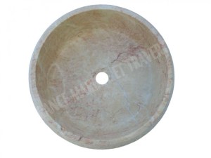 Marbre Beige Marfil Rosalia Vasque Modèle Lentille Strie