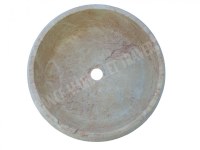 Marbre Beige Marfil Rosalia Vasque Modèle Lentille Strie