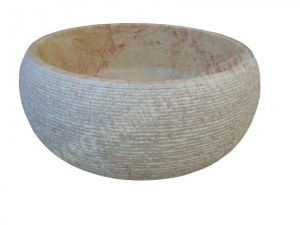 Marbre Beige Marfil Rosalia Vasque Modèle Lentille Strie