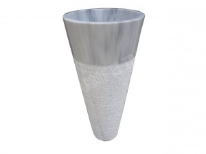 Marbre Marmara Equator Piédestal Vasque Strié