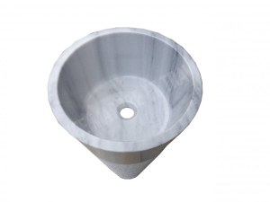 Marbre Marmara Equator Piédestal Vasque Strié