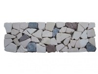 Marbre Frise Multicolore Opus Galet 30x10 cm