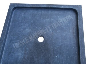 Marbre Noir Bac A Douche 90x90 cm