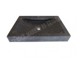 Marbre Noir Evier 70x50 cm Épaisseur : 10 cm Finition : Adouci & Mat Qualité : 1’er Choix