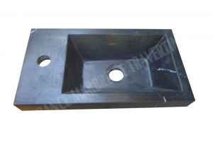 Marbre Noir Vasque Lave Main Angle 40x22 cm
