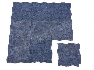 Marbre Noir Mosaïque Opus Galet 30x30 cm