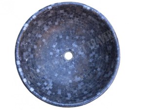 Marbre Noir Vasque Modèle Bol Mosaique