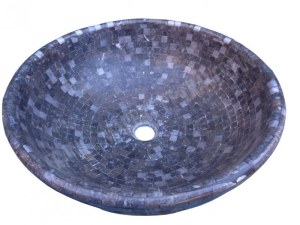Marbre Noir Vasque Modèle Bol Mosaique