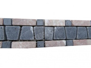 Marbre Frise Noir - Rose 31x4 cm