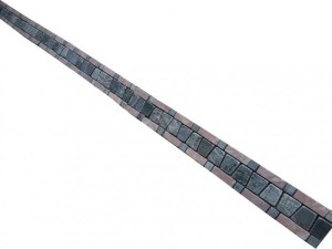 Marbre Frise Noir - Rose 31x4 cm