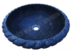 Marbre Noir Vasque Modèle Bol Corde