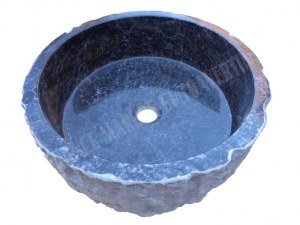 Marbre Noir Vasque Modèle Cylindre Eclaté