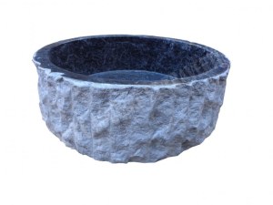 Marbre Noir Vasque Modèle Cylindre Eclaté