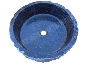 Marbre Noir Vasque Modèle Cylindre Eclaté