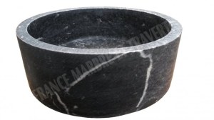 Marbre Noir Vasque Modèle Cylindre