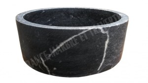 Marbre Noir Vasque Modèle Cylindre