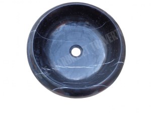 Marbre Noir Vasque Modèle Lentille