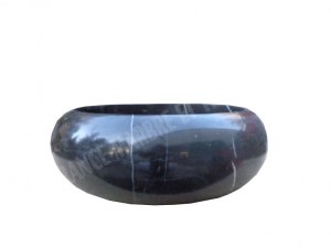 Marbre Noir Vasque Modèle Lentille