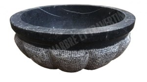 Marbre Noir Vasque Modèle Melon