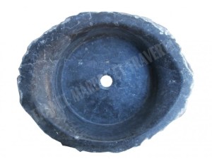 Marbre Noir Vasque Modèle Ovale Roche 40x50 cm