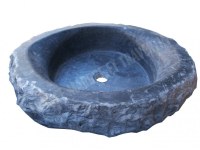 Marbre Noir Vasque Modèle Ovale Roche 40x50 cm