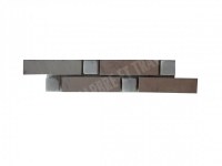 Marbre Frise Rose - Blanc 25x5 cm