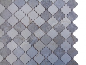 Marbre Silver Shadow - Myra Beige Arabesque & Motif Mosaïque 31x26 cm Modèle : Lantern...