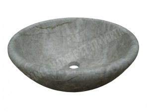 Marbre Silver Shadow Vasque Modèle Bol Arrondi