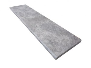 Marbre Sirius Gris Couvertine 1 bord Arrondi 30x60 cm