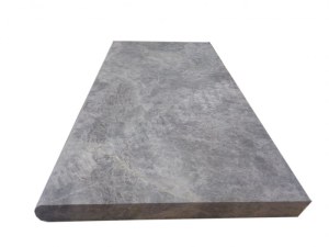 Marbre Sirius Gris Couvertine 1 bord Arrondi 30x60 cm