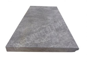 Marbre Sirius Gris Couvertine 1 bord Ogee 30x60 cm