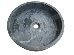 Marbre Gris Afyon Tiger Vasque Cylindre Plat Strié