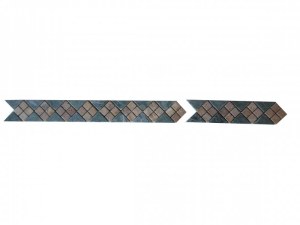 Marbre Frise Vert - Jaune 28x6 cm