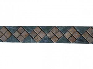 Marbre Frise Vert - Jaune 28x6 cm