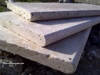 Margelle Travertin Mixte Choix commercial 61x33x3cm - Bord Rond