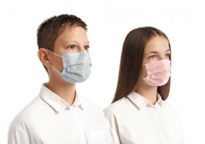 Masque enfant type 1 blanc - stock de 230000 masque