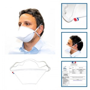 Masque tissu lavable blanc