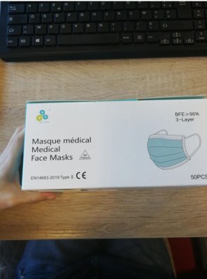 Stock masque médical adulte (Type II)