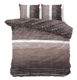 "Matrix" Taupe Set 2/3 pcs Parure de Lit 100% Coton Housse de Couette+Taie d'Oreiller...