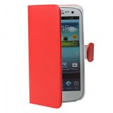 Etui Complet en Cuir PU pour Samsung Galaxy S3 i9300 - Rouge