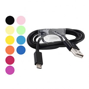 Cable USB vers Micro USB pour Samsung Galaxy S3 i9300 & S2 i9100 - Assortiment de Couleurs