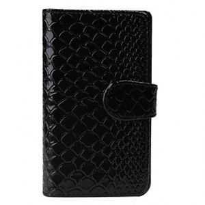 Etui Rigide Style Peau de Crocodile pour Samsung Galaxy S2 i9100 - Noir