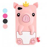 Etui de Protection Style Cochon, En Silicone, pour iPhone 4/4S - Couleurs Assorties