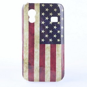 Etui de Protection en Polycarbonate pour Samsung S5830, Motif Drapeau US